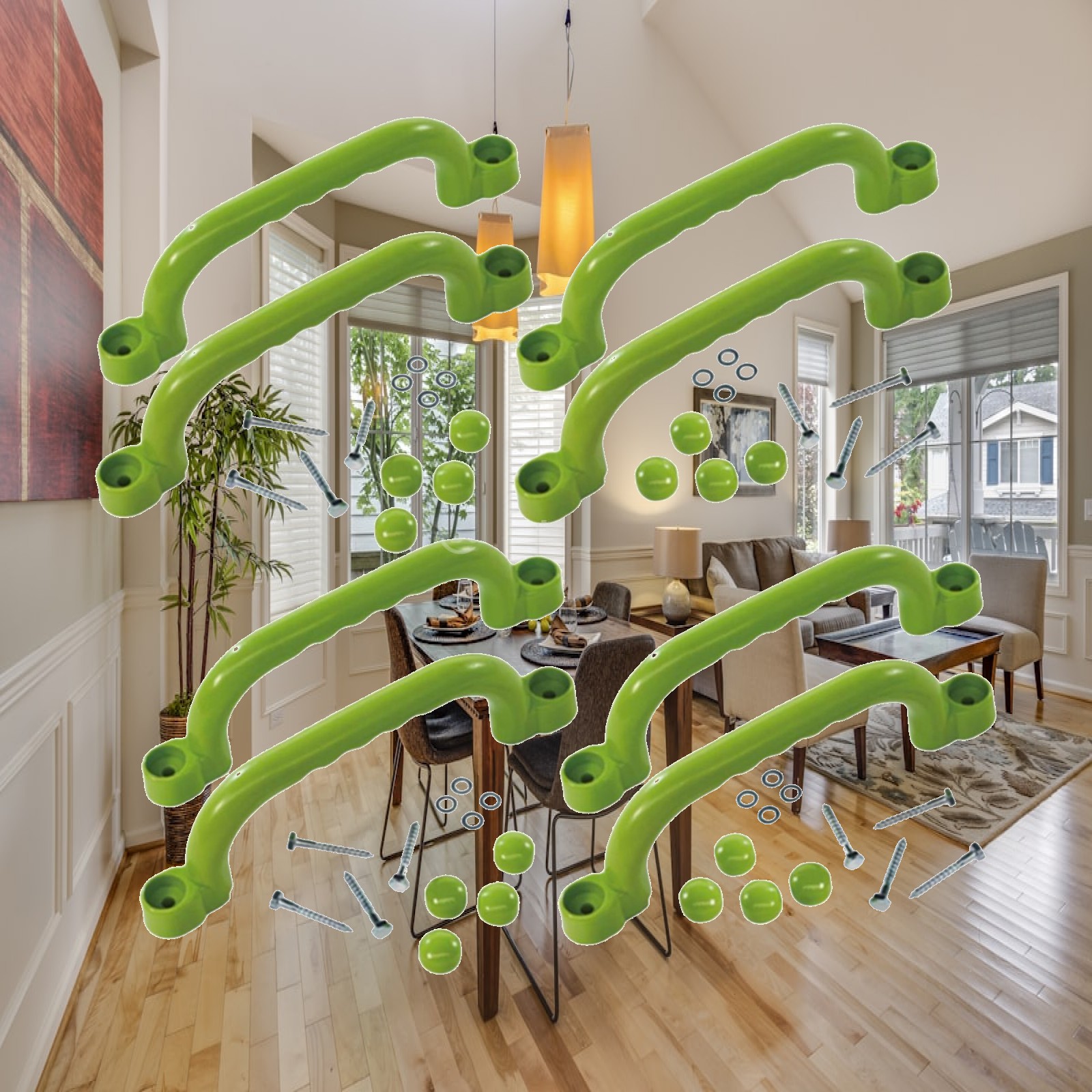 Kids Outdoor Treehouse - 8 مقابض تسلق للأطفال، هدايا للأطفال،