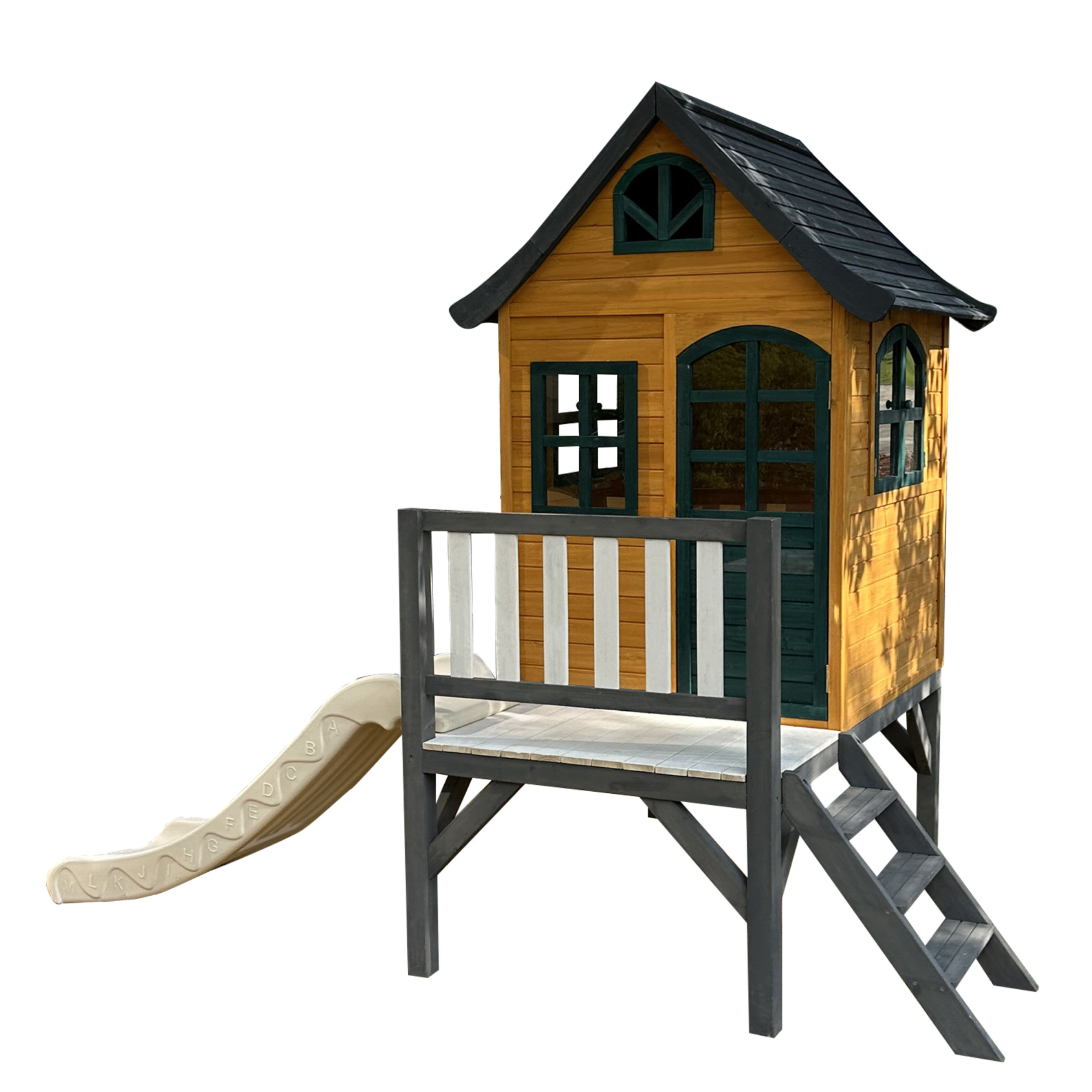 Kids Outdoor Treehouse - منزل لعب خشبي كبير للأطفال في