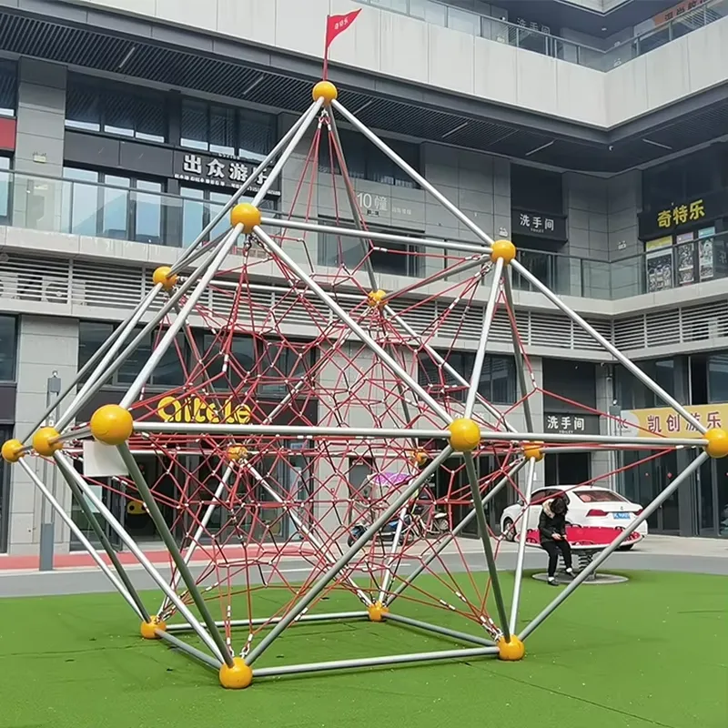 Kids Outdoor Climbing Dome - مجموعة شبكة تسلق بلاستيكية وقبة للأطفال،