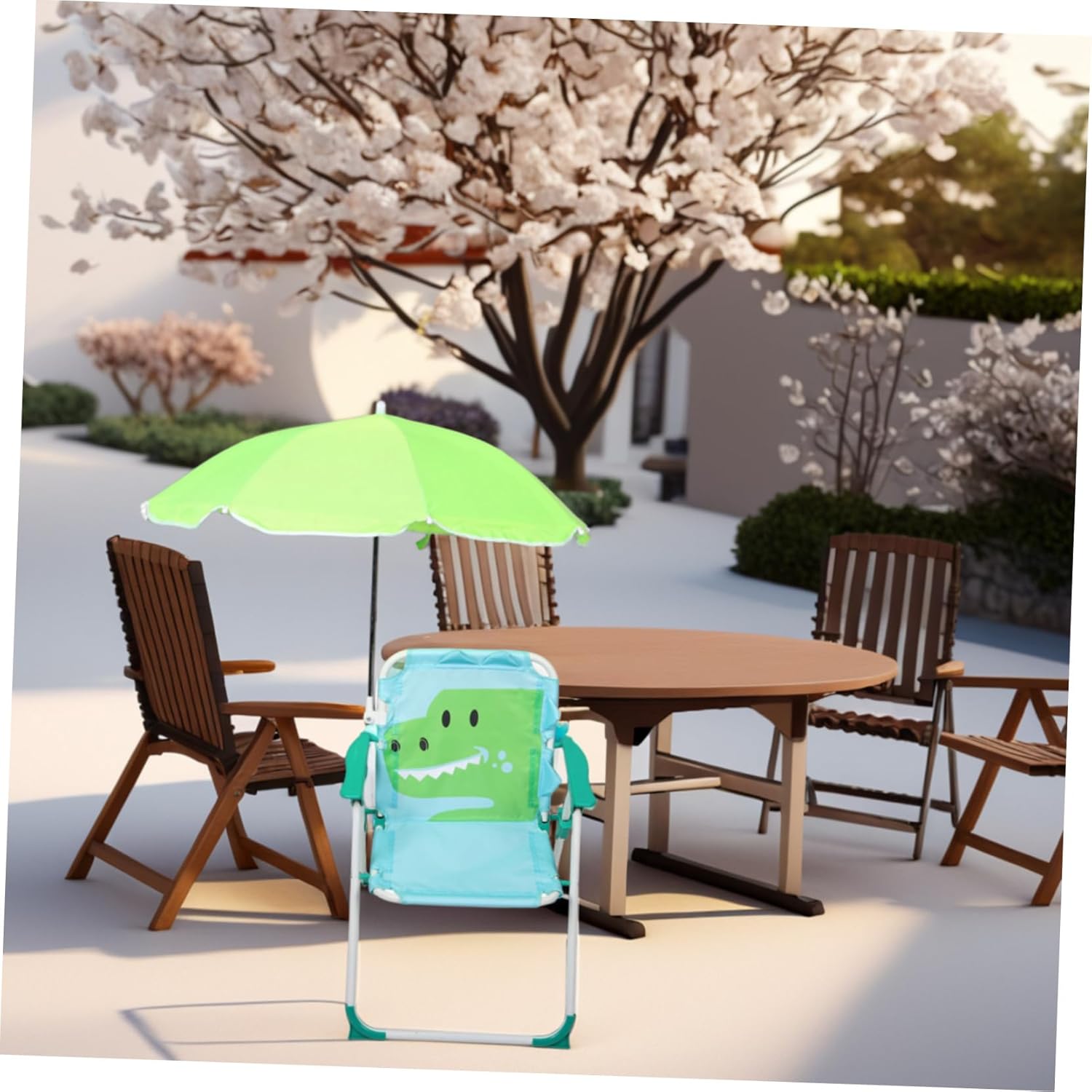 مجموعة واحدة من كرسي الشاطئ ال - مراجعة Kids Outdoor Lounge Chair With Umbrella وسعره