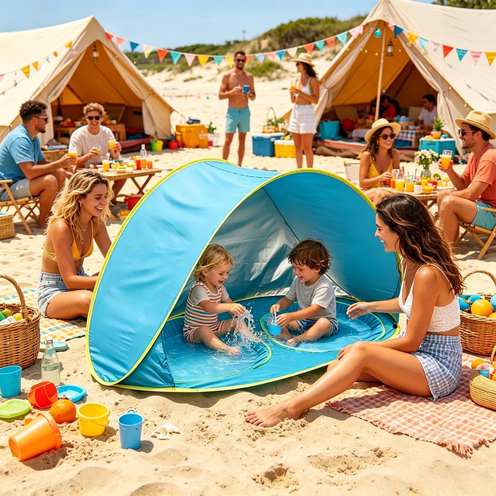 خيمة شاطئية للأطفال مع حماية م - مراجعة Kids Outdoor Activity Centre وسعره