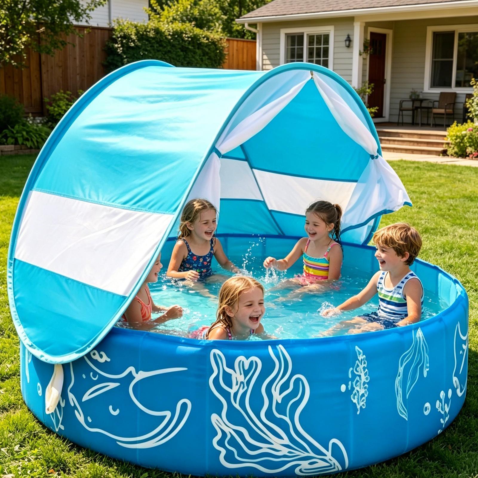 حوض سباحة للأطفال مع مظلة 120× - مراجعة Kids Outdoor Activity Centre وسعره