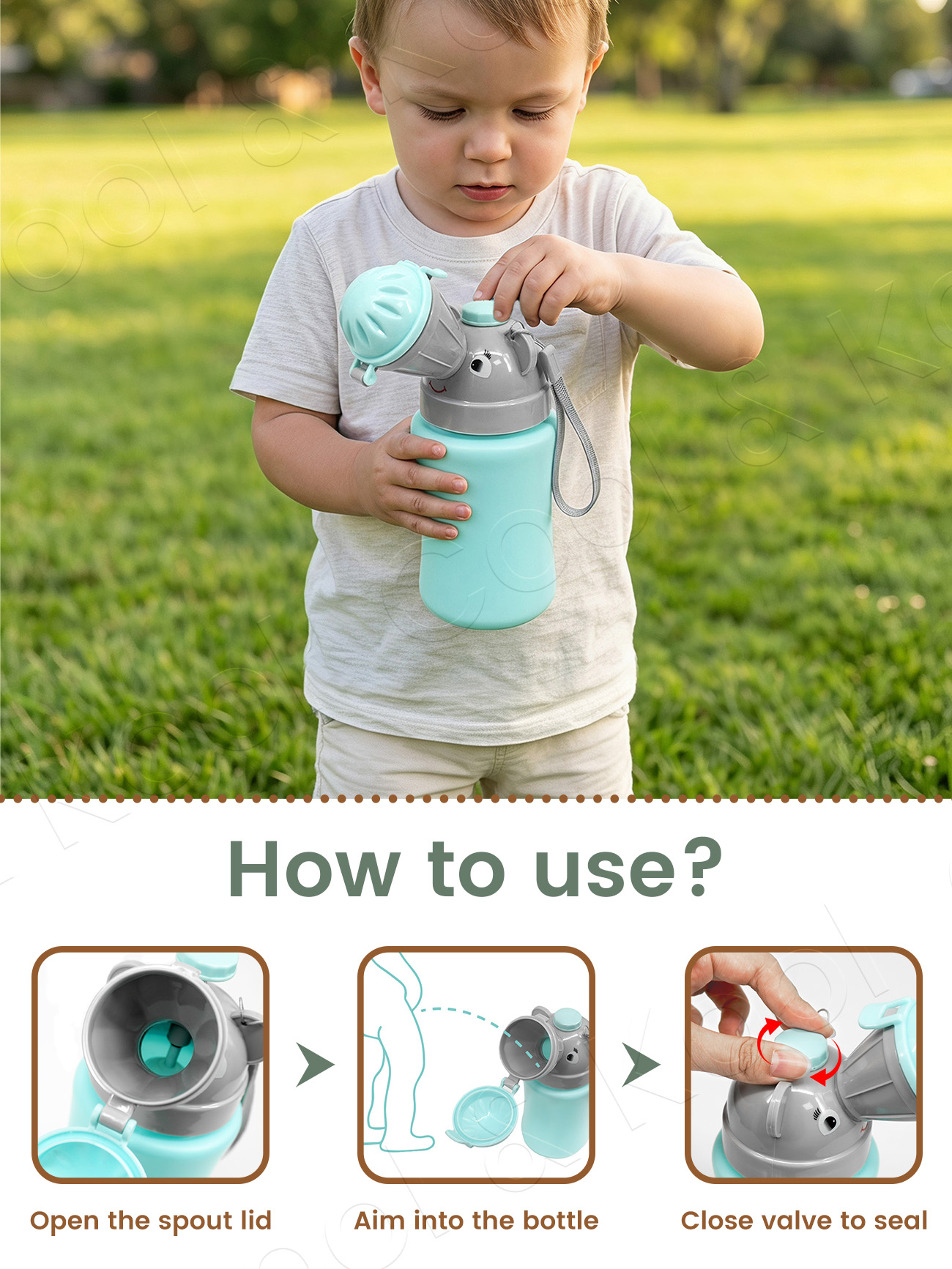 زجاجة تبول محمولة للأطفال، مان - مراجعة Kids Outdoor Urinal وسعره