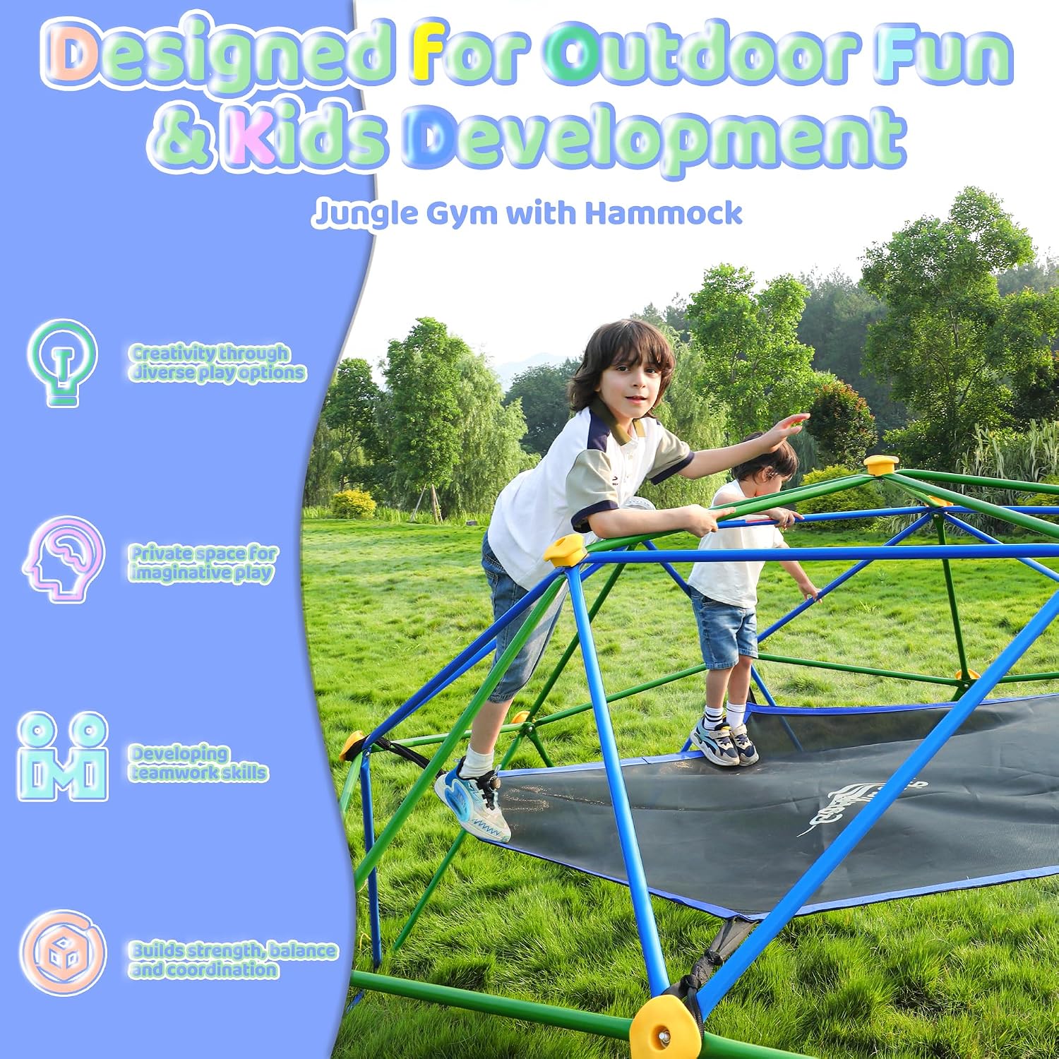 قبة تسلق بطول 10 أقدام مع أرجو - مراجعة Kids Outdoor Climbing Dome وسعره
