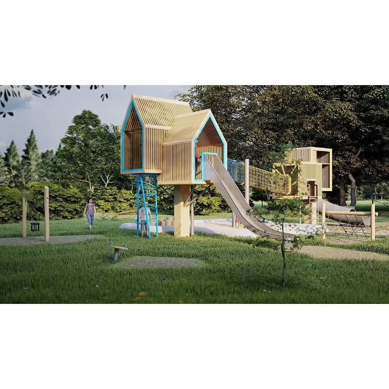 مخصص في الهواء الطلق ملاهي الا - مراجعة Kids Outdoor Treehouse وسعره
